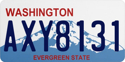 WA license plate AXY8131