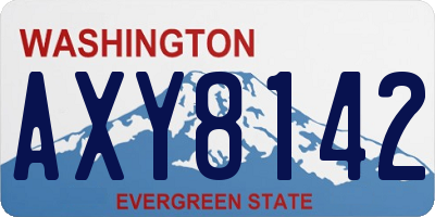 WA license plate AXY8142