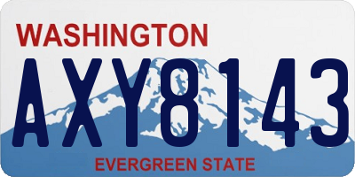 WA license plate AXY8143