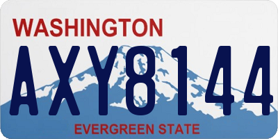 WA license plate AXY8144