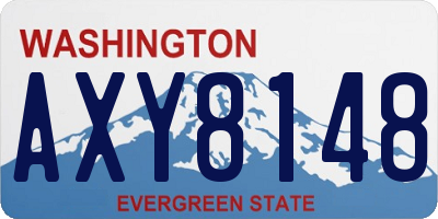 WA license plate AXY8148