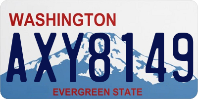 WA license plate AXY8149