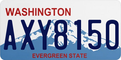 WA license plate AXY8150