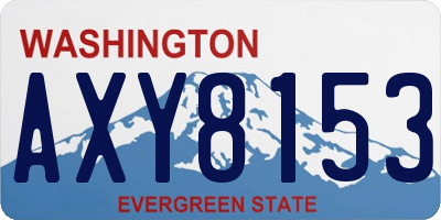 WA license plate AXY8153