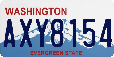 WA license plate AXY8154