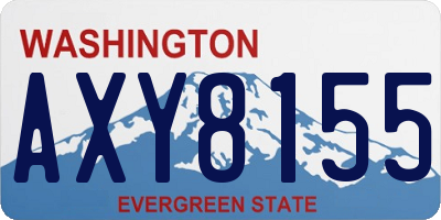 WA license plate AXY8155