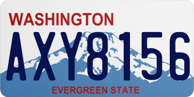 WA license plate AXY8156