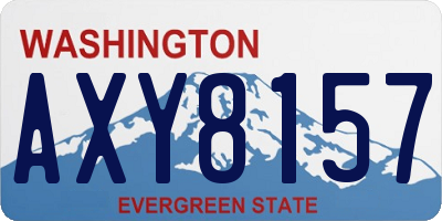WA license plate AXY8157