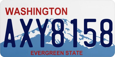 WA license plate AXY8158