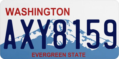 WA license plate AXY8159