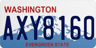 WA license plate AXY8160