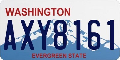 WA license plate AXY8161
