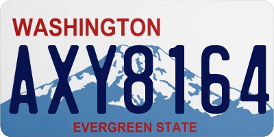 WA license plate AXY8164