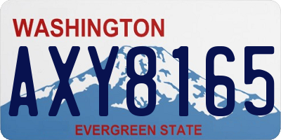 WA license plate AXY8165