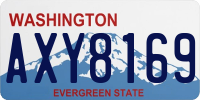 WA license plate AXY8169