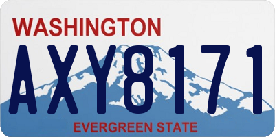 WA license plate AXY8171