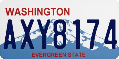 WA license plate AXY8174