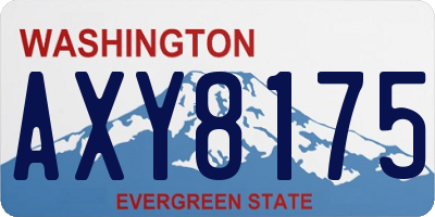 WA license plate AXY8175