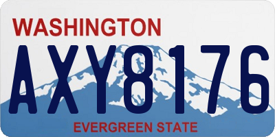 WA license plate AXY8176