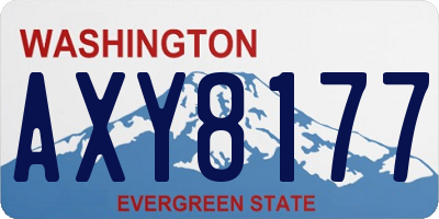 WA license plate AXY8177