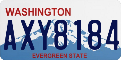 WA license plate AXY8184