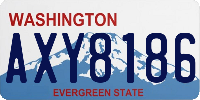 WA license plate AXY8186