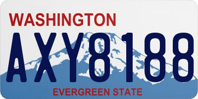 WA license plate AXY8188