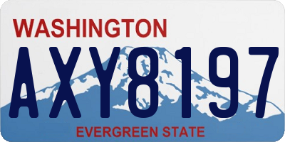 WA license plate AXY8197