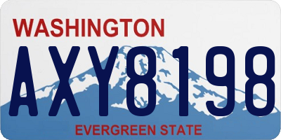 WA license plate AXY8198