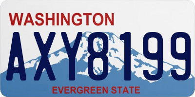 WA license plate AXY8199