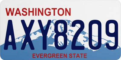 WA license plate AXY8209