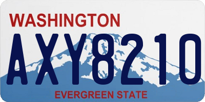 WA license plate AXY8210