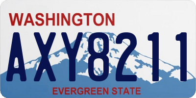WA license plate AXY8211