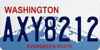 WA license plate AXY8212