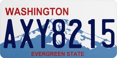 WA license plate AXY8215