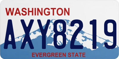 WA license plate AXY8219