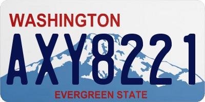 WA license plate AXY8221