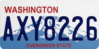WA license plate AXY8226