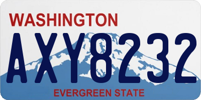 WA license plate AXY8232