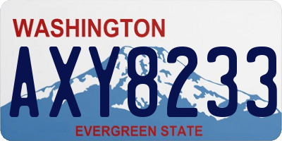 WA license plate AXY8233