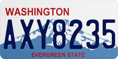 WA license plate AXY8235