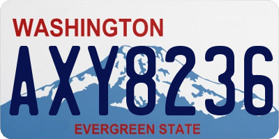 WA license plate AXY8236