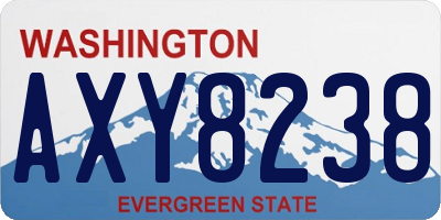WA license plate AXY8238
