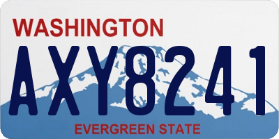 WA license plate AXY8241