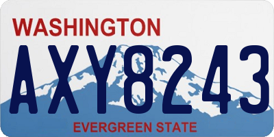 WA license plate AXY8243