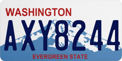 WA license plate AXY8244