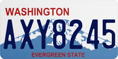 WA license plate AXY8245