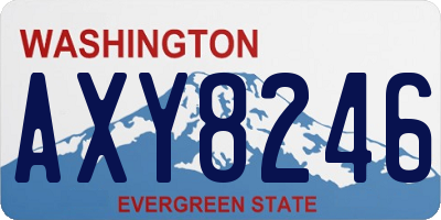 WA license plate AXY8246