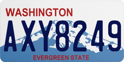 WA license plate AXY8249
