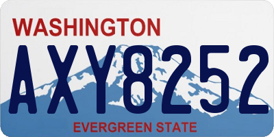 WA license plate AXY8252